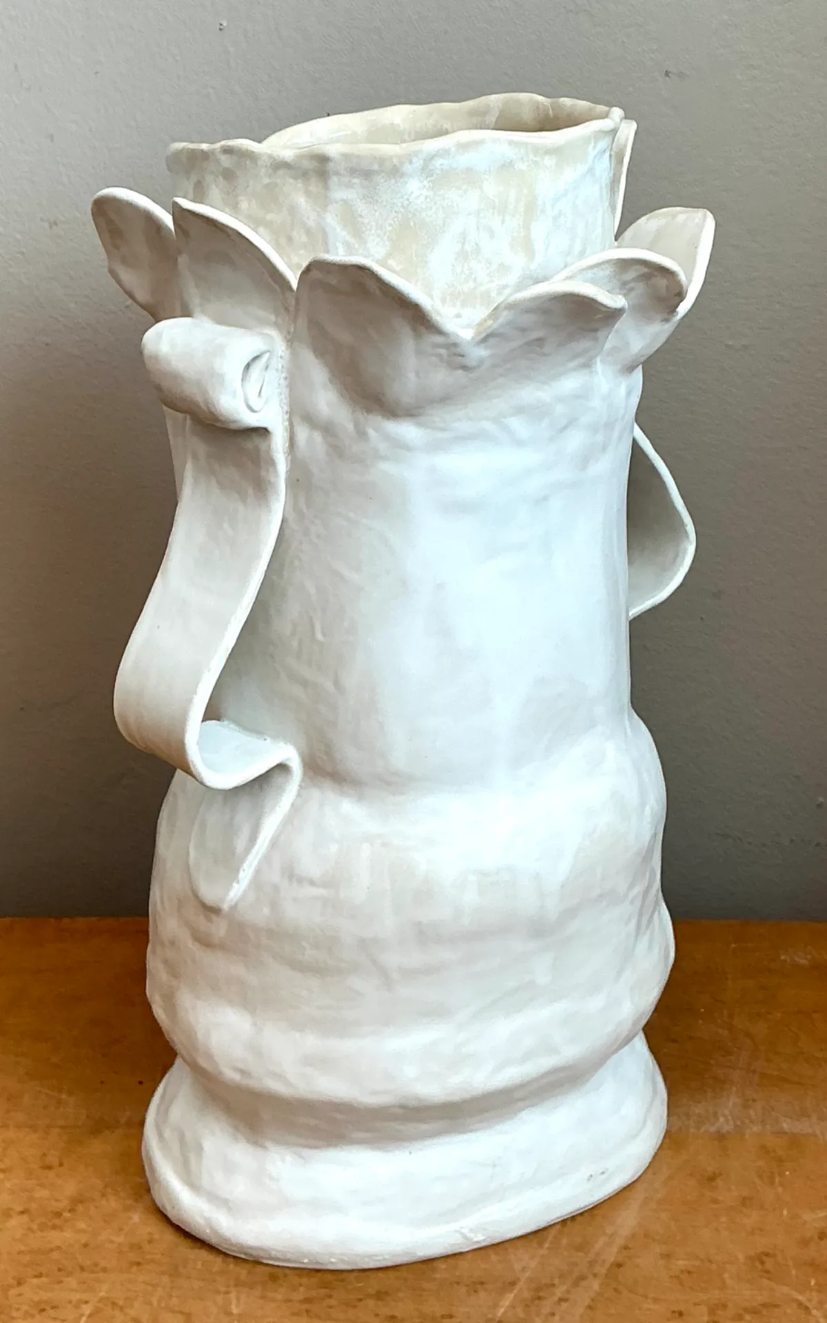 Vintage Biomorphic Sculptural Ceramic Vase With Handles — additional photo 8
