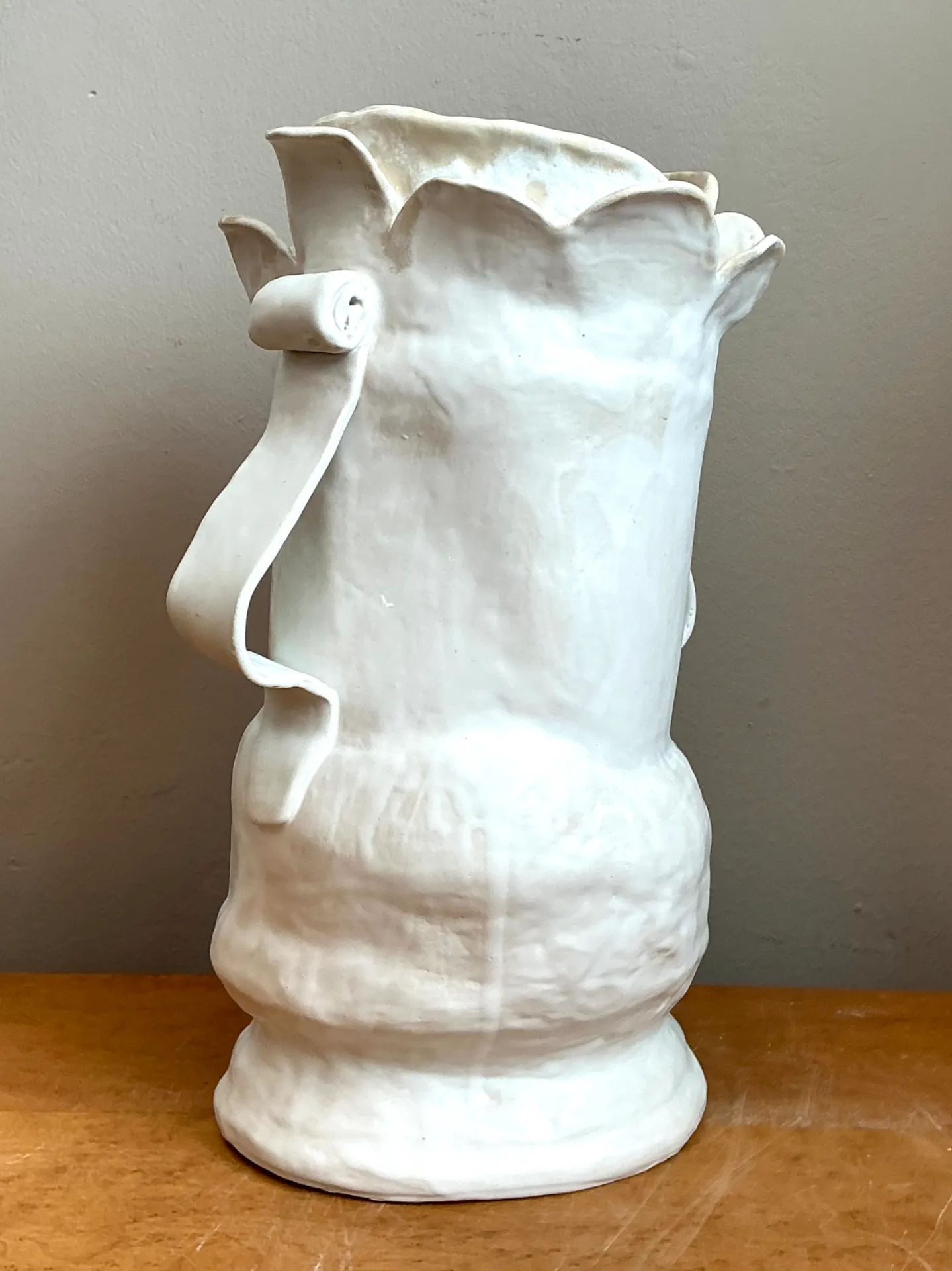 Vintage Biomorphic Sculptural Ceramic Vase With Handles — additional photo 7