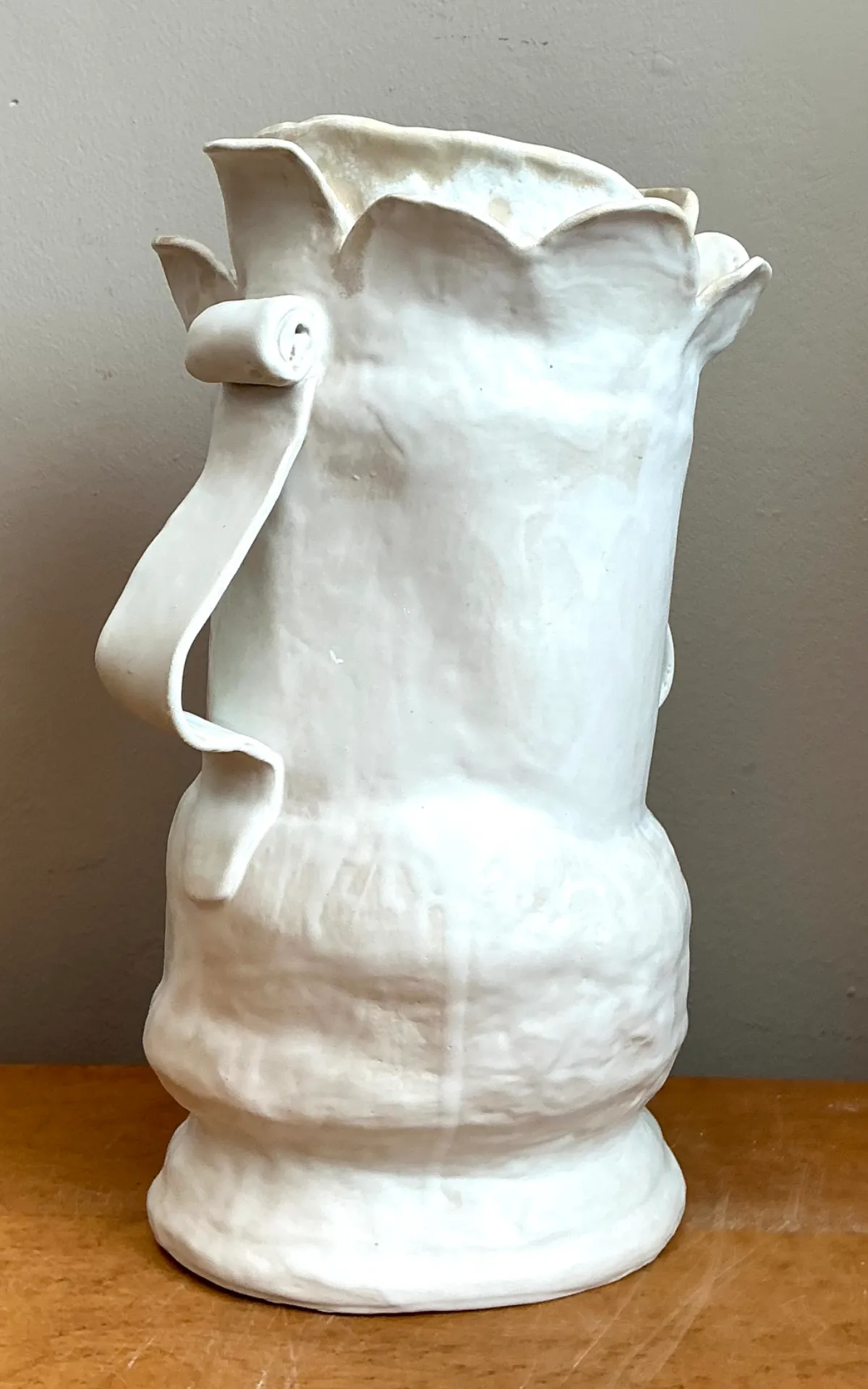 Vintage Biomorphic Sculptural Ceramic Vase With Handles — additional photo 7