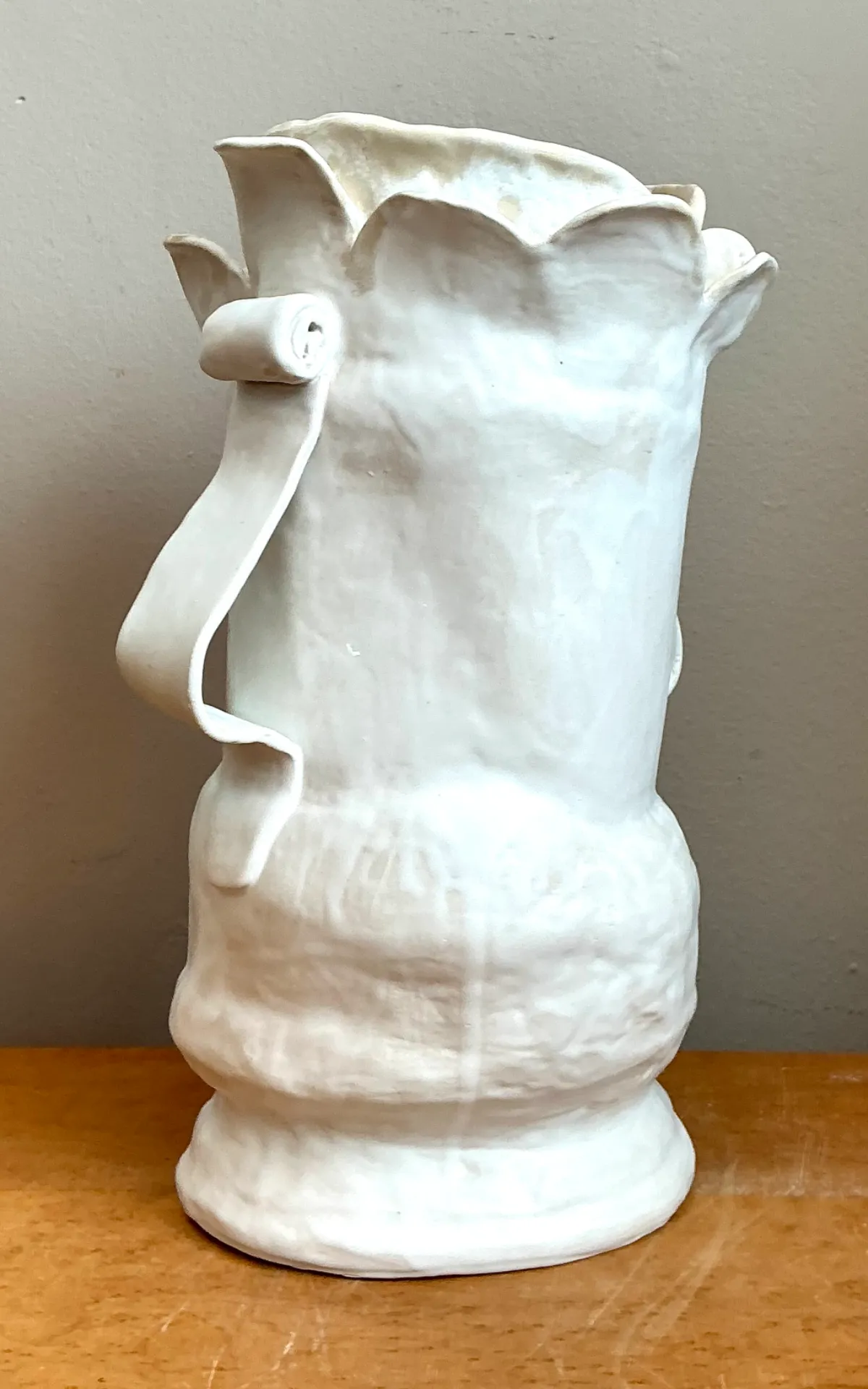 Vintage Biomorphic Sculptural Ceramic Vase With Handles — additional photo 6