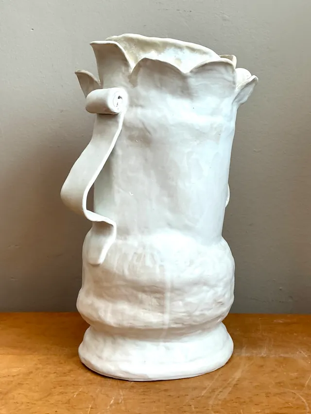 Vintage Biomorphic Sculptural Ceramic Vase With Handles — additional photo 6