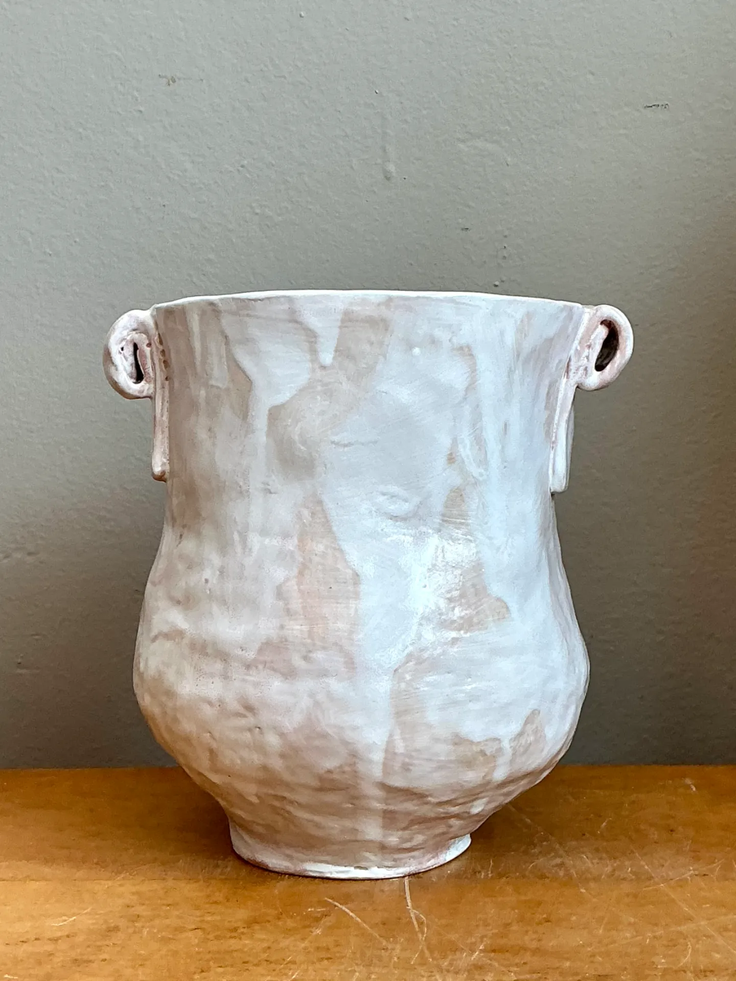 Vintage Biomorphic Ceramic Vase With Handles — additional photo 8