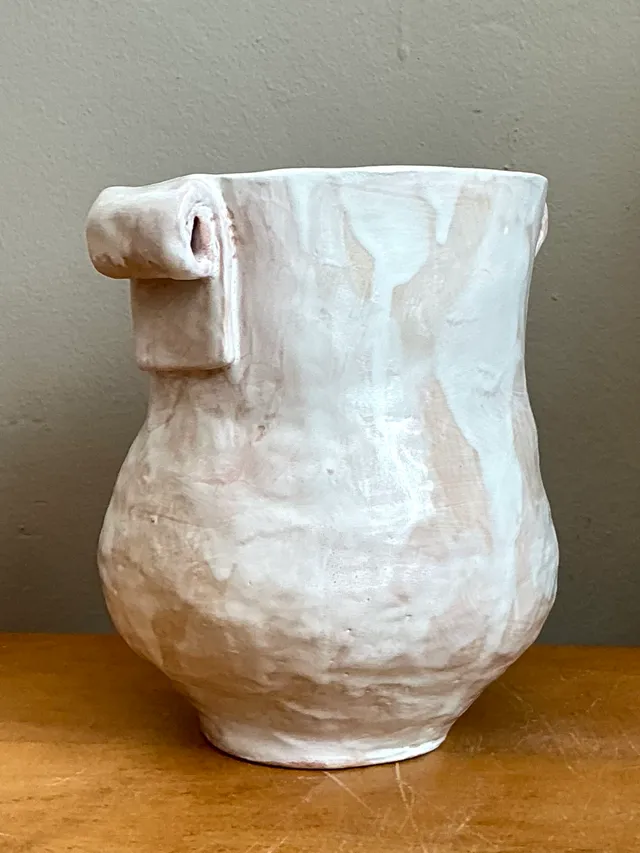 Vintage Biomorphic Ceramic Vase With Handles — additional photo 5
