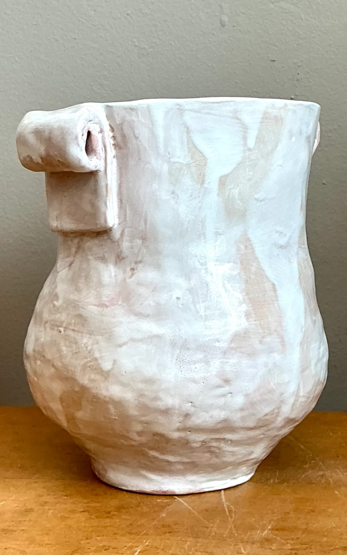 Vintage Biomorphic Ceramic Vase With Handles — additional photo 3