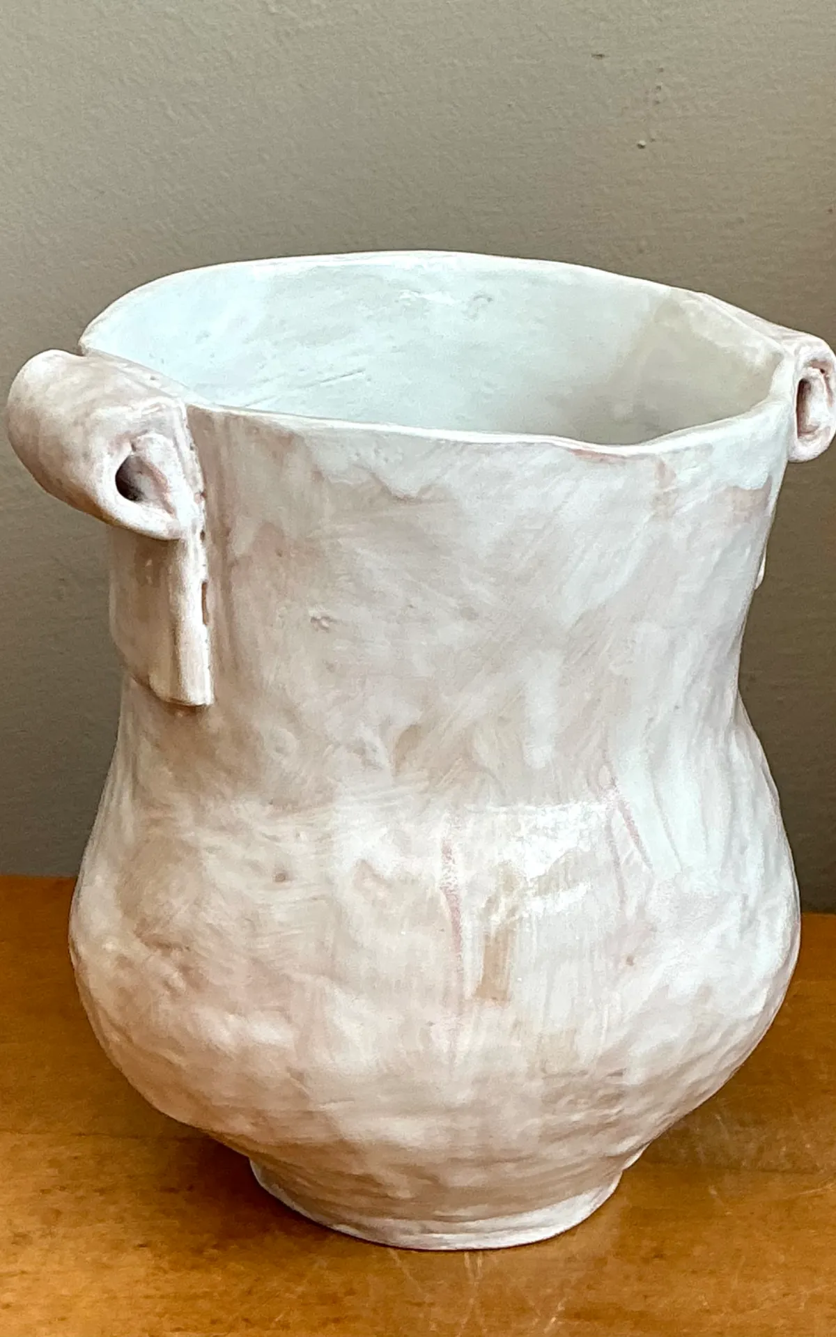 Vintage Biomorphic Ceramic Vase With Handles — additional photo 6
