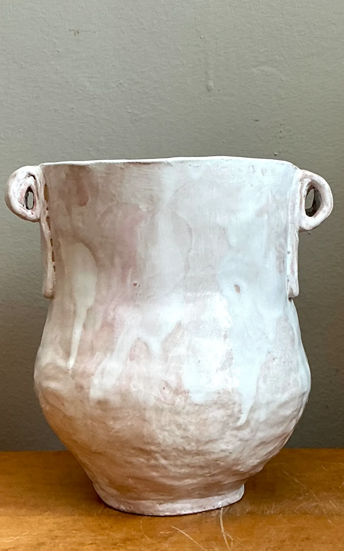 Vintage Biomorphic Ceramic Vase With Handles — additional photo 4