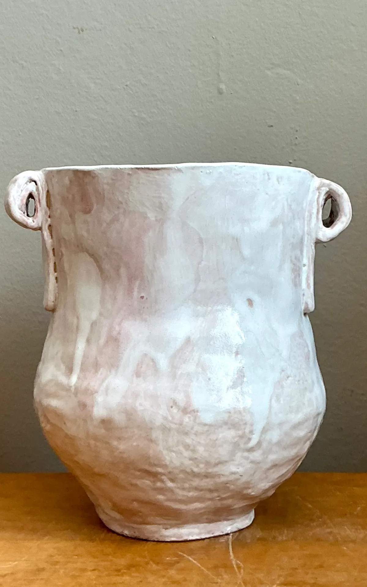 Vintage Biomorphic Ceramic Vase With Handles — additional photo 2