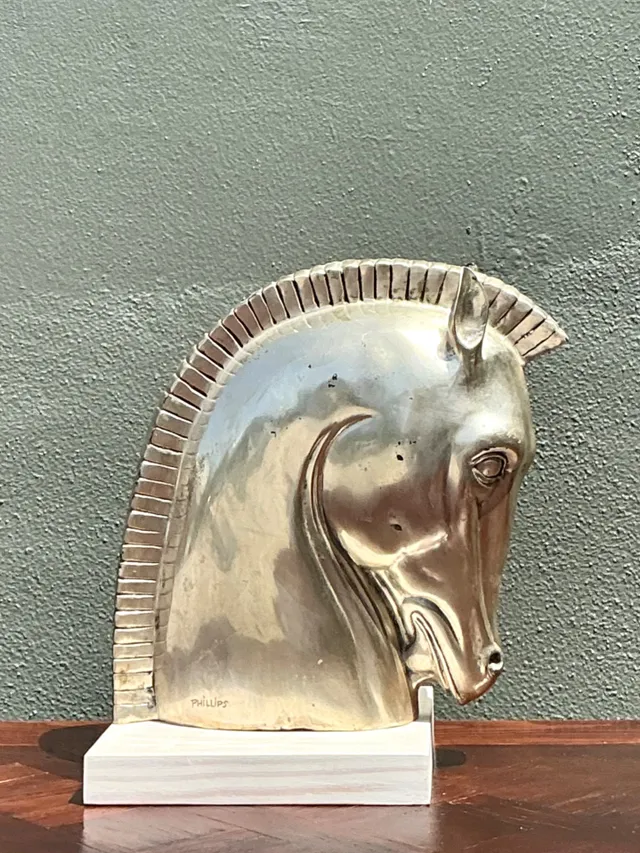 Vintage Horse Head Sculpture — additional photo 2