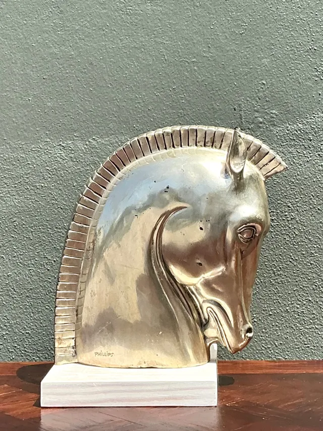 Vintage Horse Head Sculpture — additional photo 7