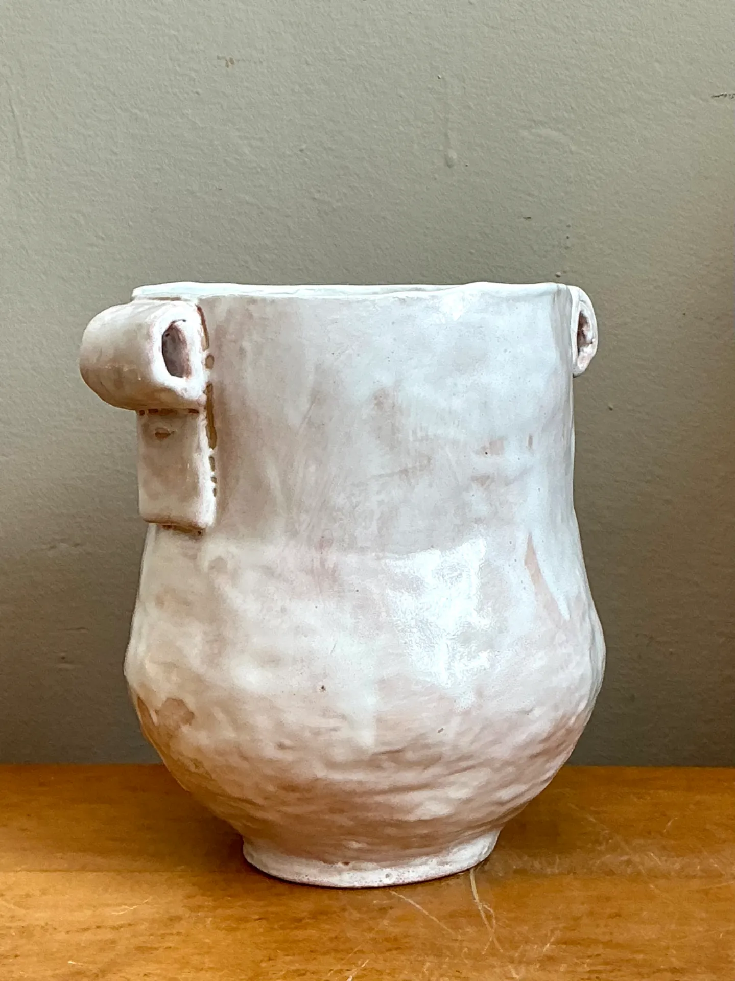Vintage Biomorphic Ceramic Vase With Handles — additional photo 7