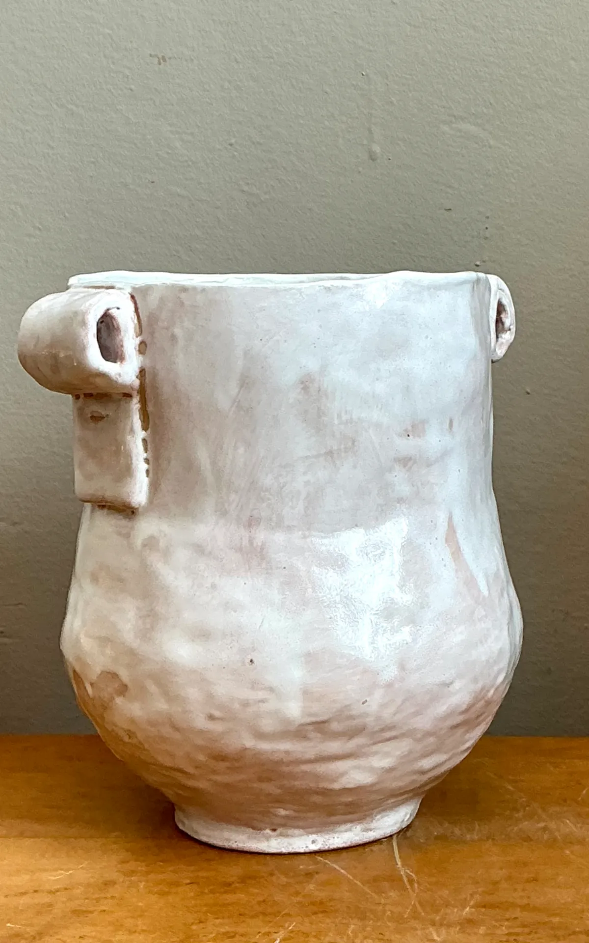 Vintage Biomorphic Ceramic Vase With Handles — additional photo 7