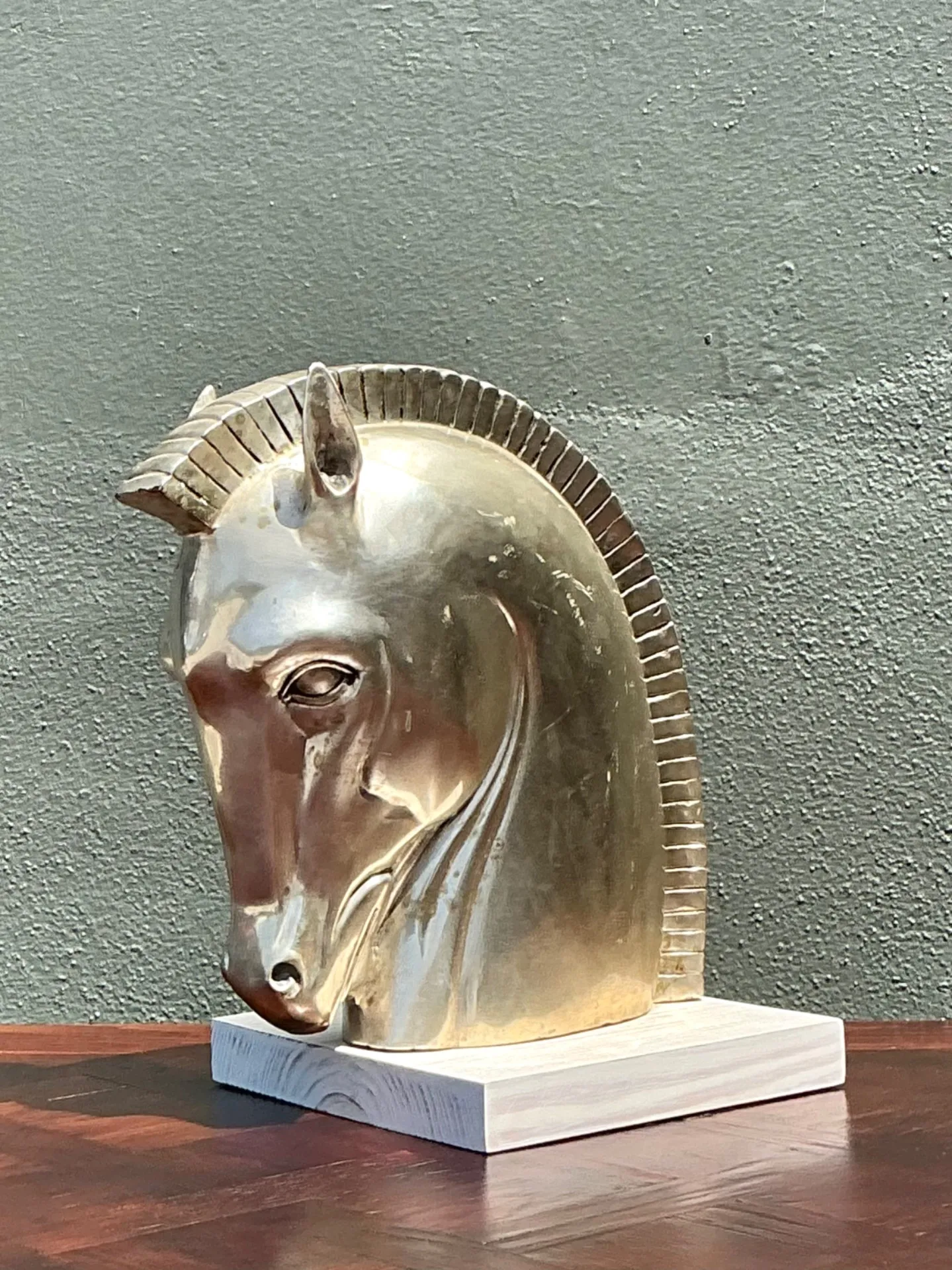 Vintage Horse Head Sculpture — additional photo 1
