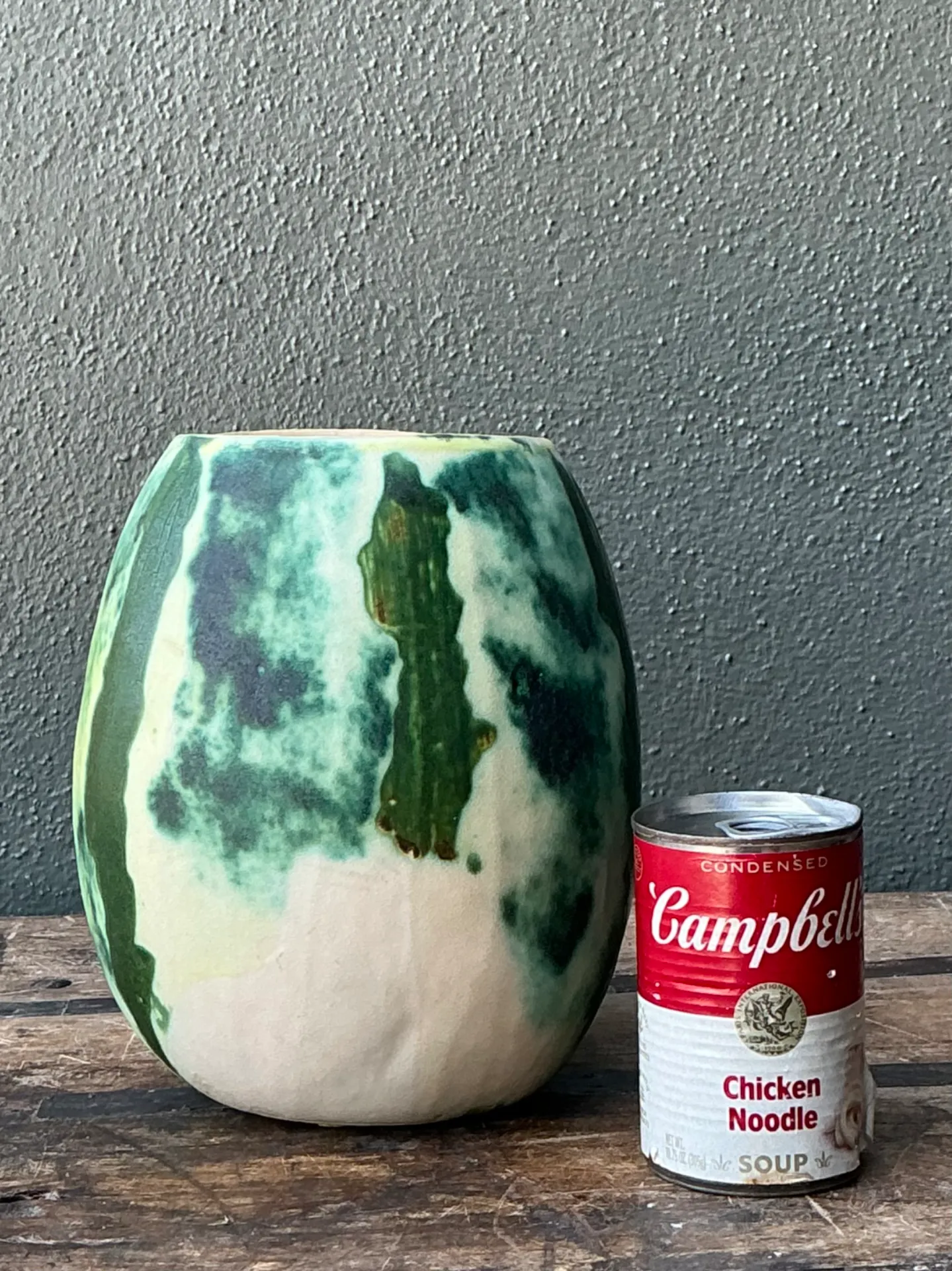 Vintage Green Abstract Ceramic Vase — additional photo 4