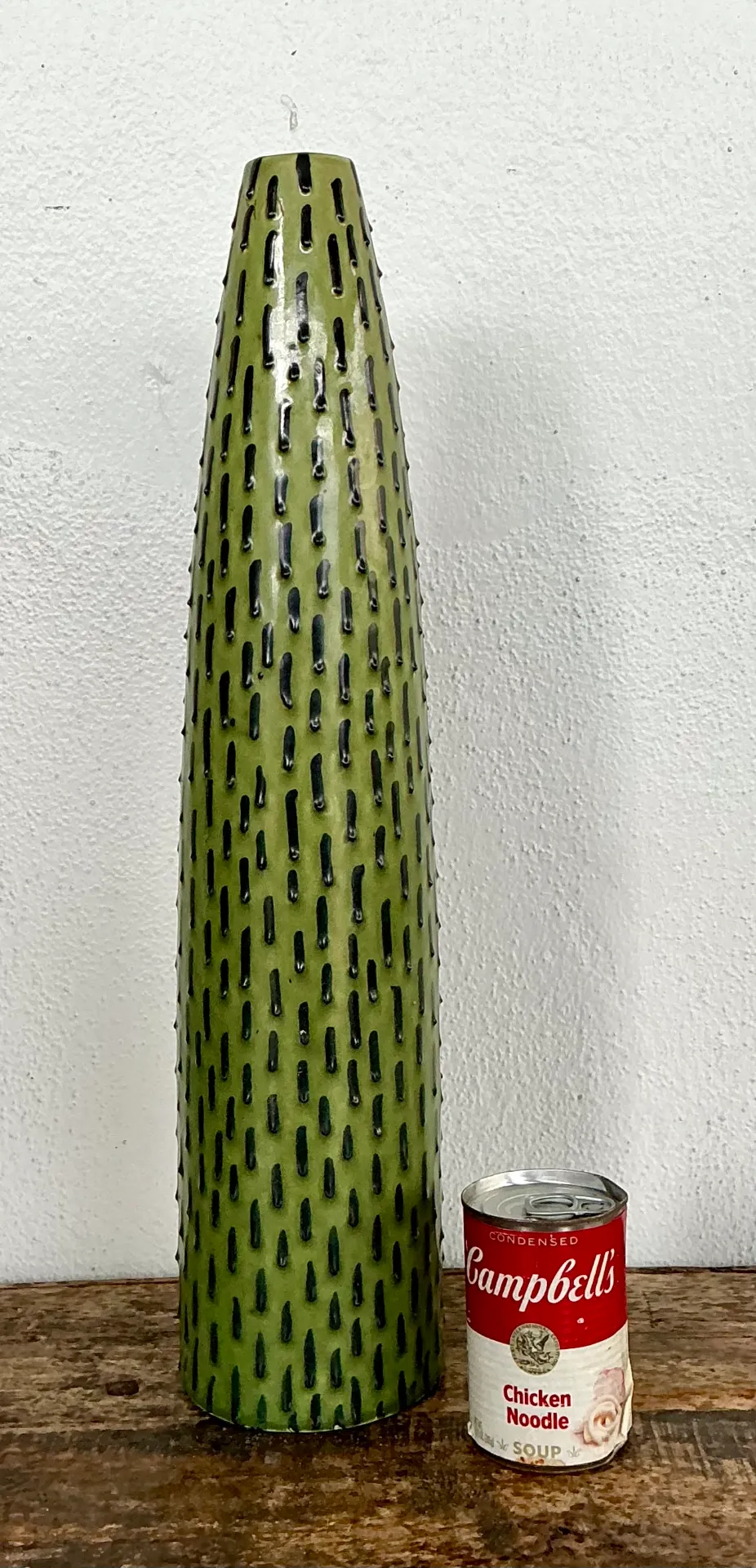 Vintage Green Textured Ceramic Vase — additional photo 8