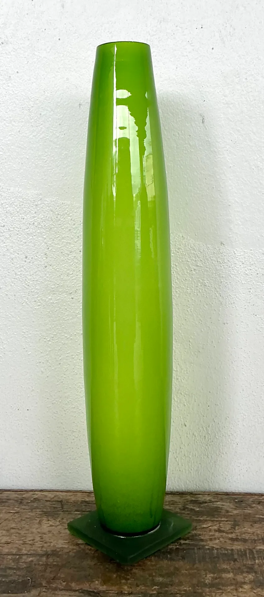 Vintage Tall Green Glass Vase — additional photo 5