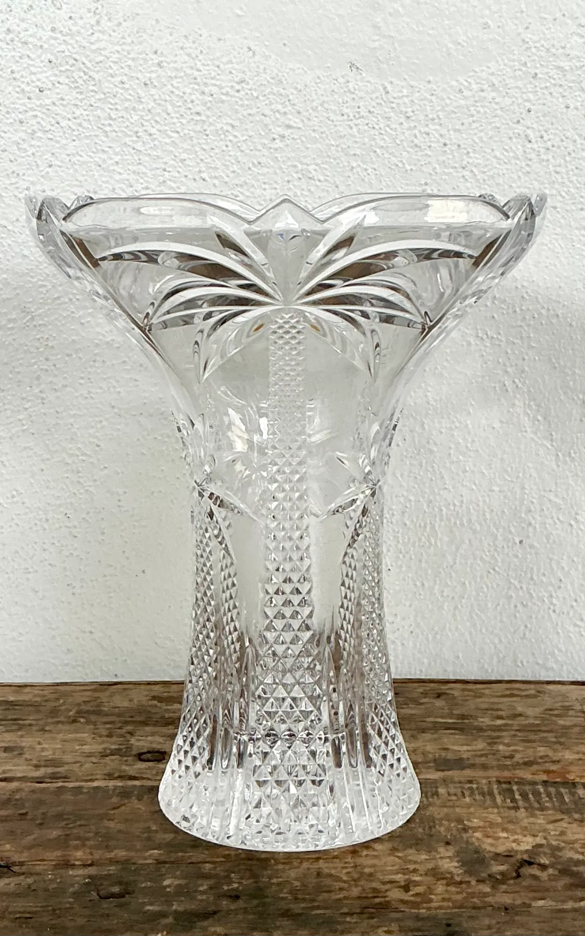 Vintage Palm Tree Crystal Vase — additional photo 5