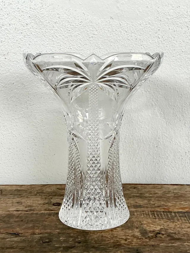 Vintage Palm Tree Crystal Vase — additional photo 5