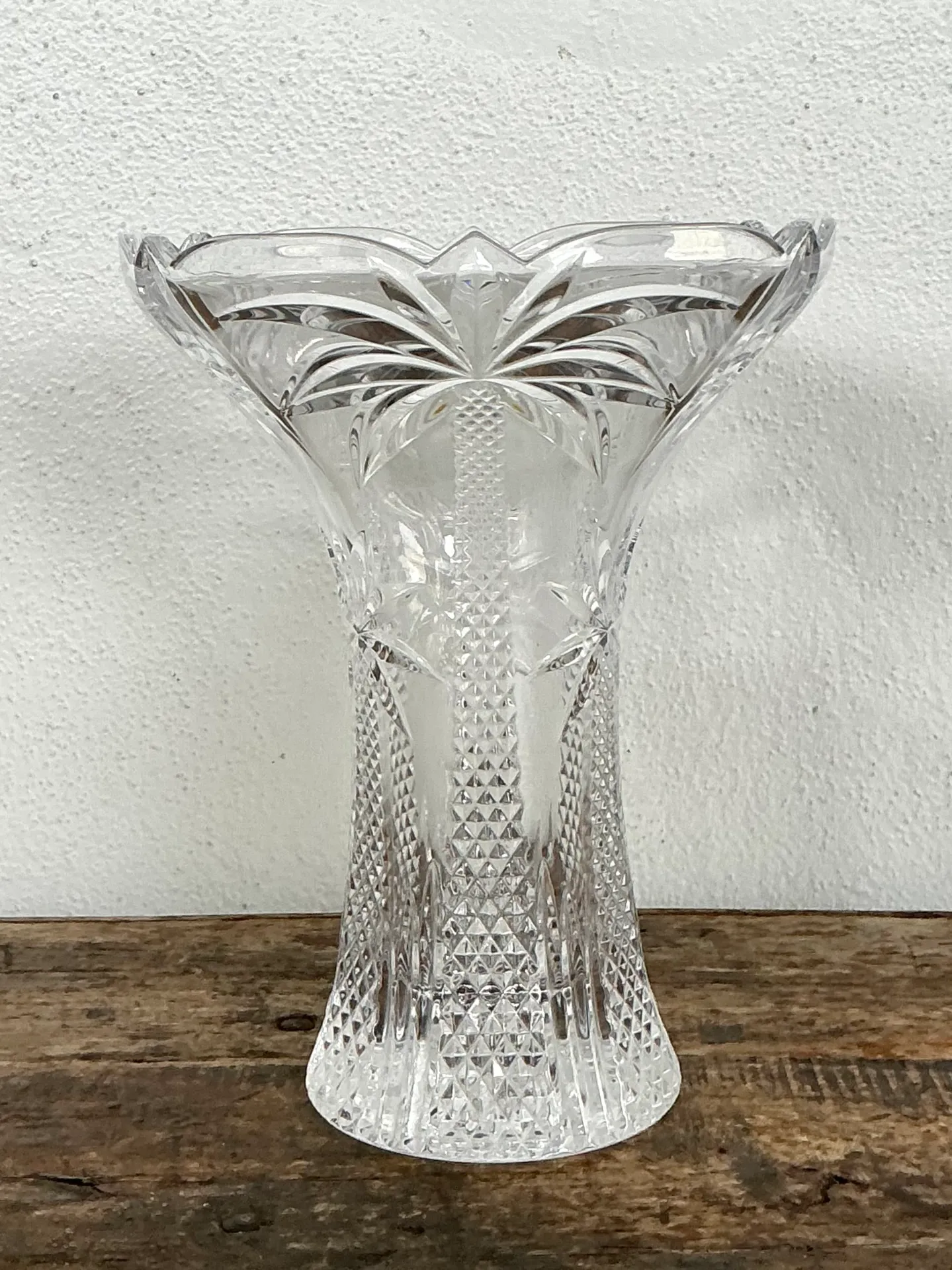 Vintage Palm Tree Crystal Vase — additional photo 7