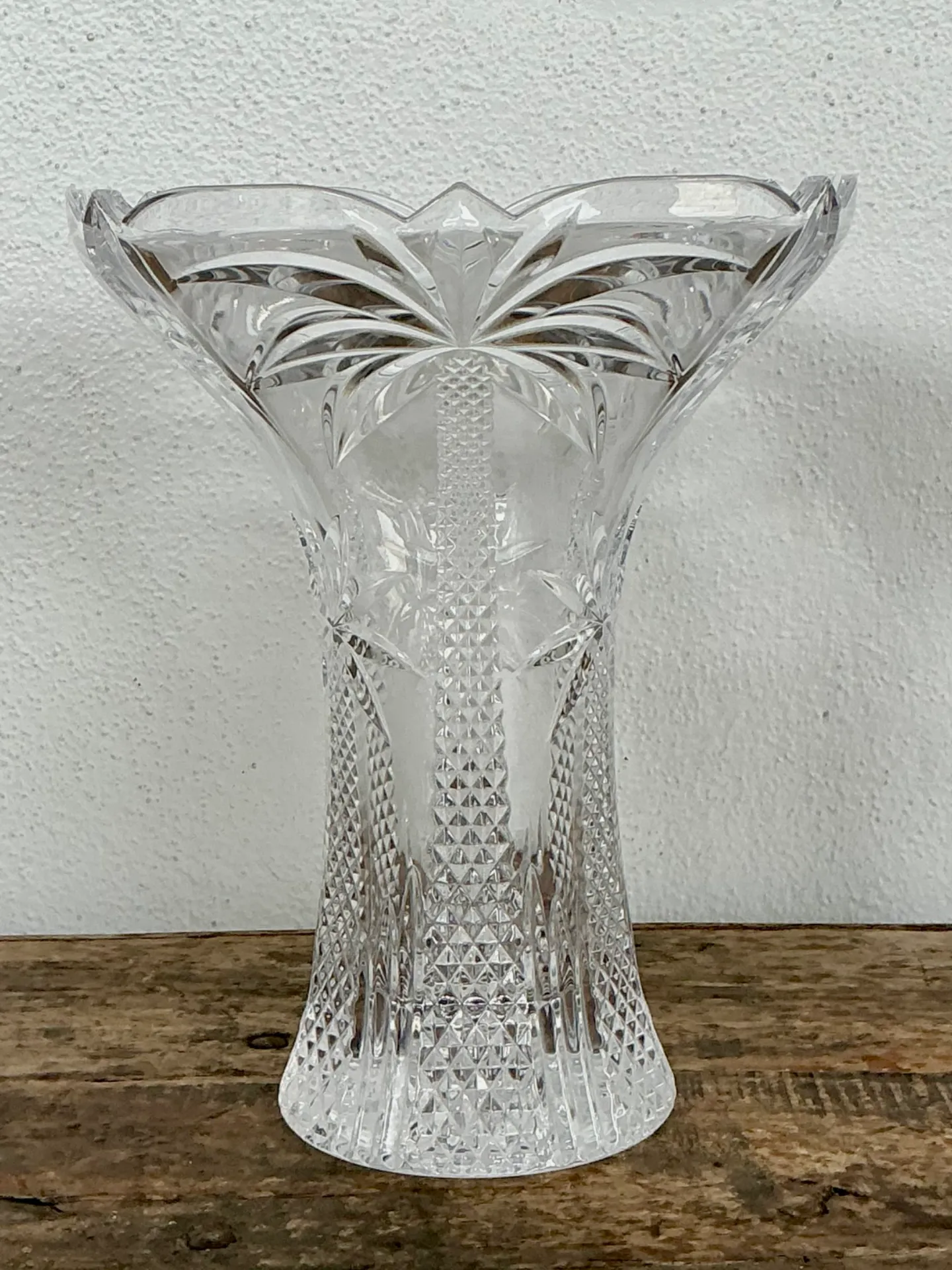Vintage Palm Tree Crystal Vase — additional photo 3