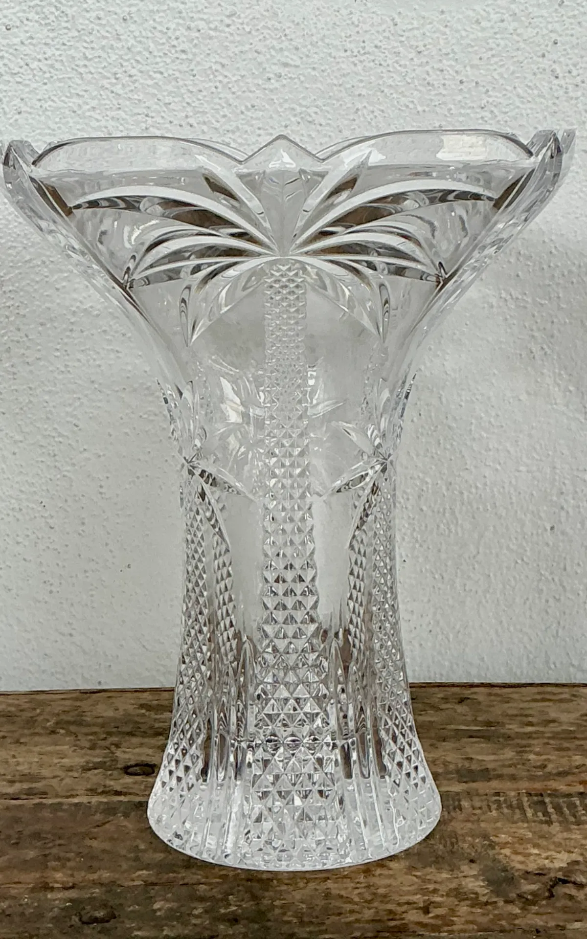 Vintage Palm Tree Crystal Vase — additional photo 3