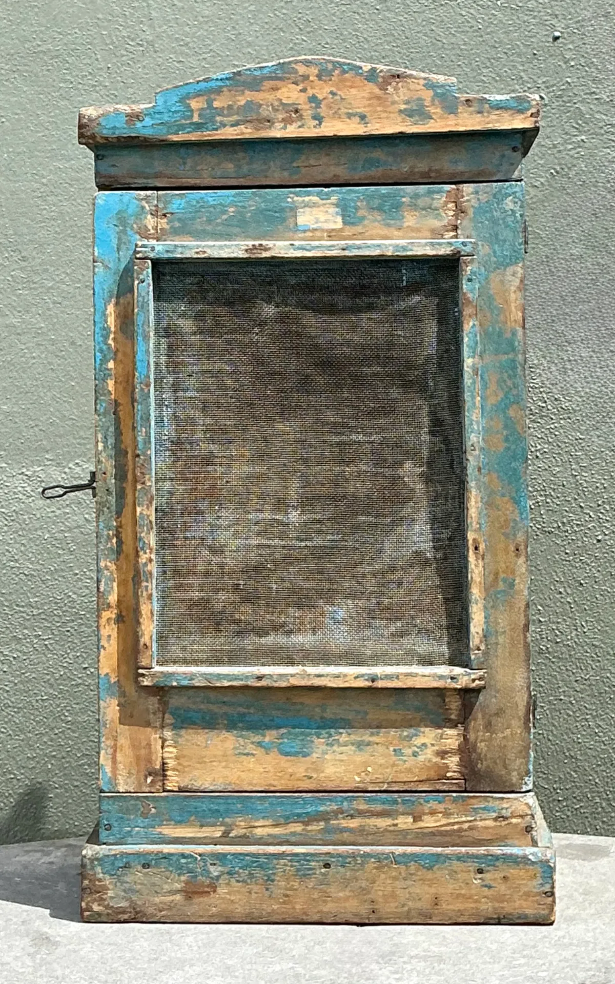 Vintage Rustic Painted Wood Cabinet — additional photo 3