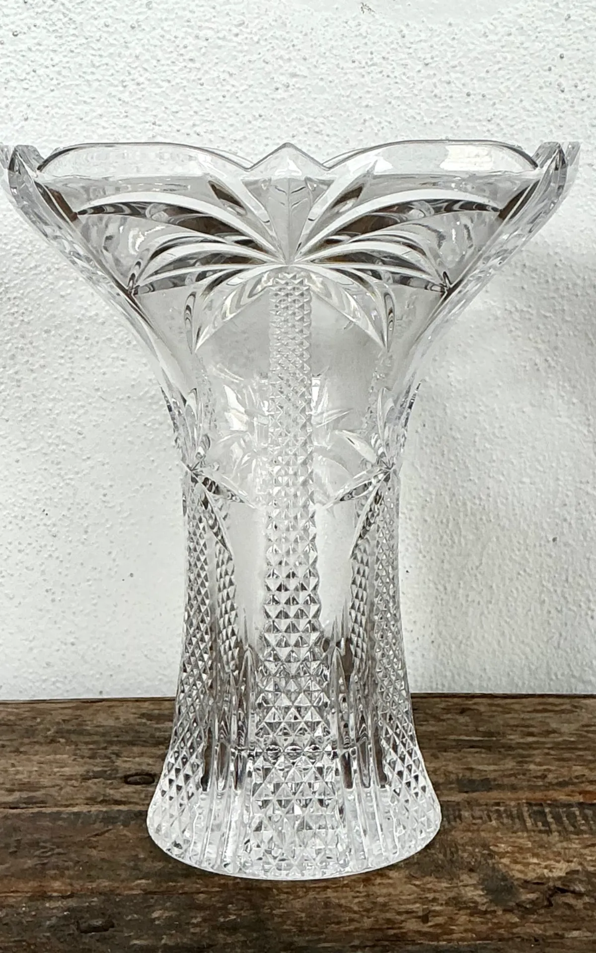 Vintage Palm Tree Crystal Vase — additional photo 1