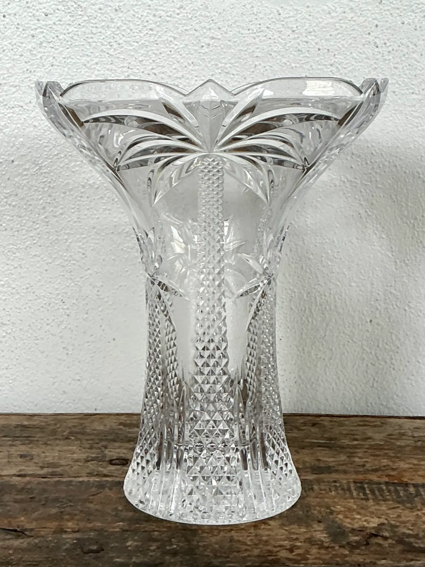 Vintage Palm Tree Crystal Vase — additional photo 4