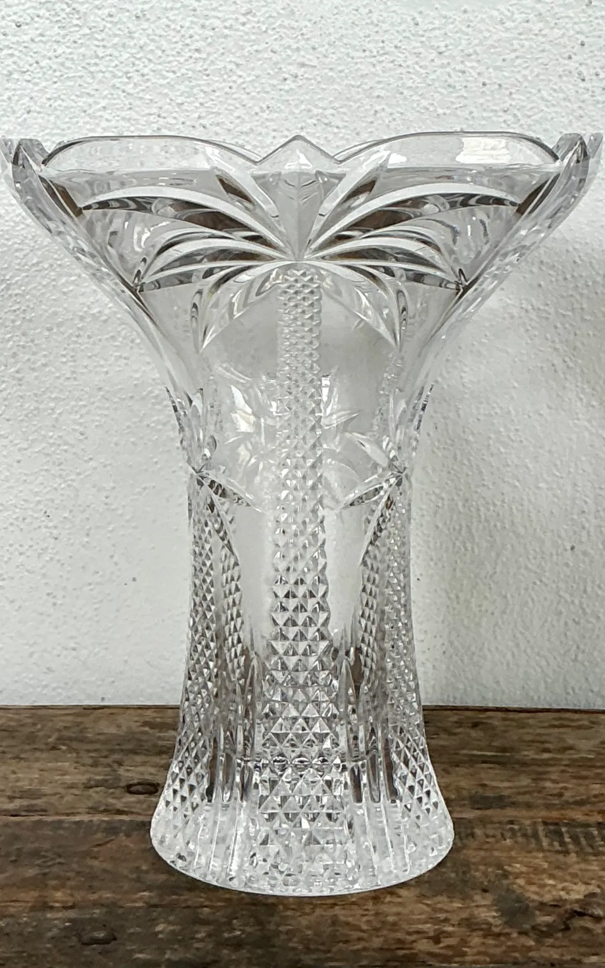 Vintage Palm Tree Crystal Vase — additional photo 4