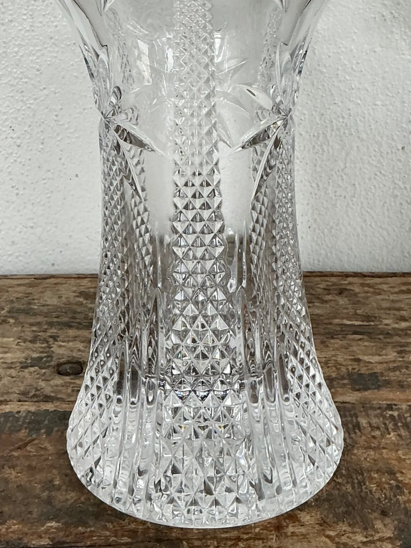 Vintage Palm Tree Crystal Vase — additional photo 2