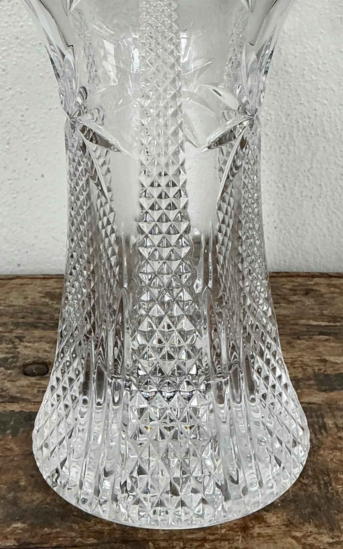 Vintage Palm Tree Crystal Vase — additional photo 2