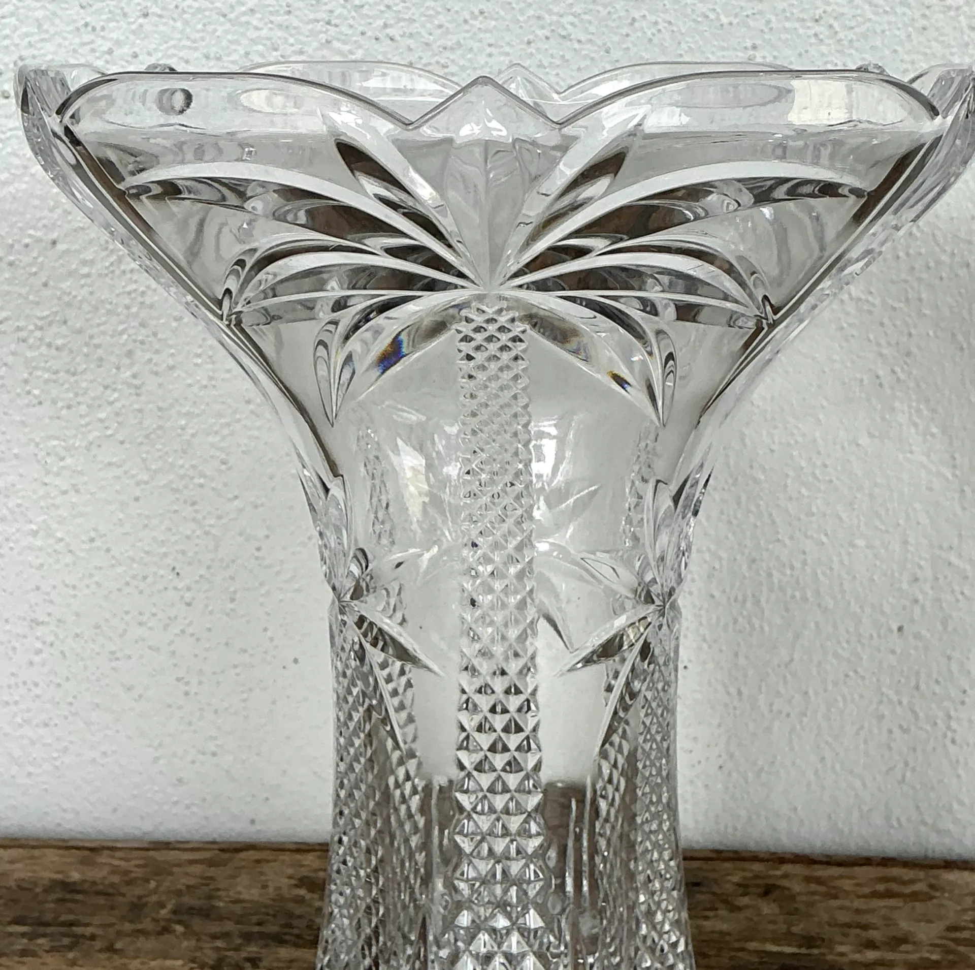 Vintage Palm Tree Crystal Vase — additional photo 8