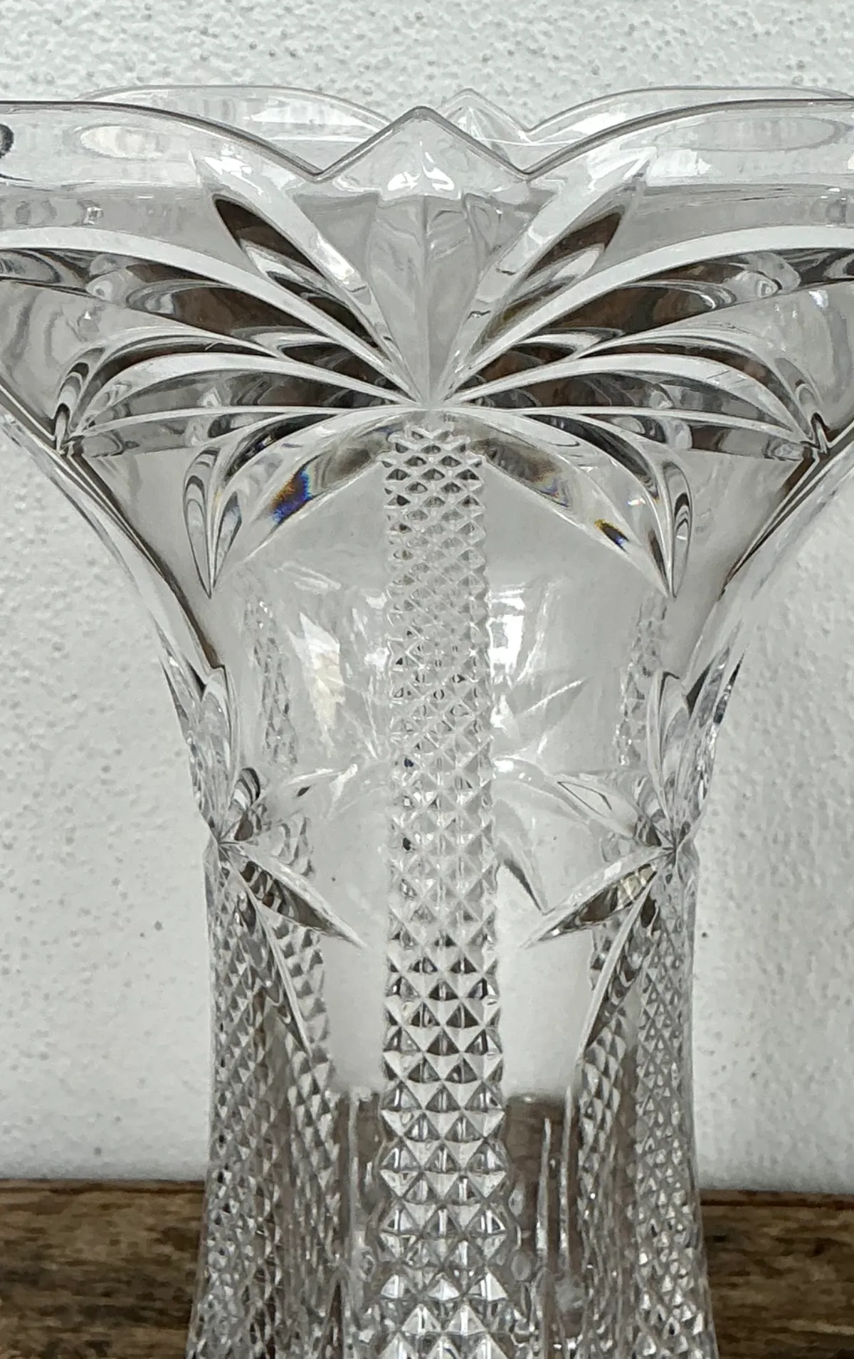 Vintage Palm Tree Crystal Vase — additional photo 8