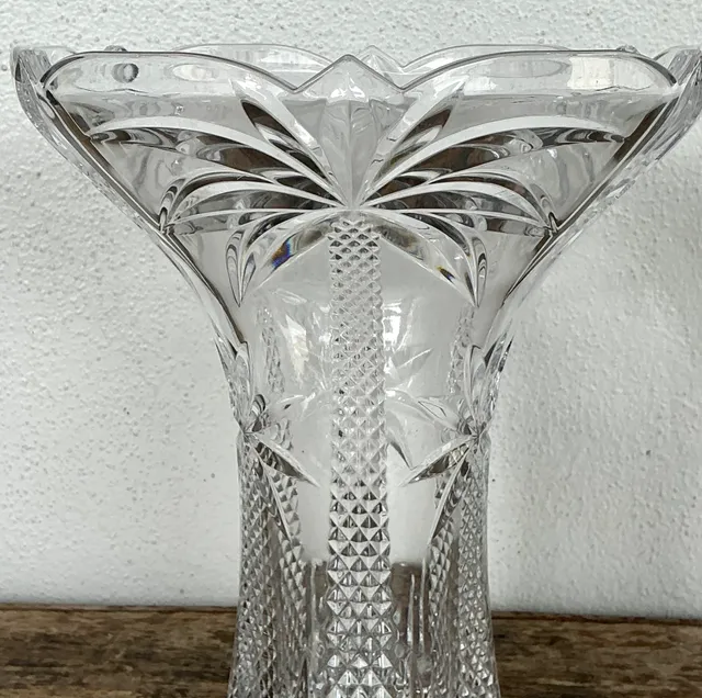 Vintage Palm Tree Crystal Vase — additional photo 8