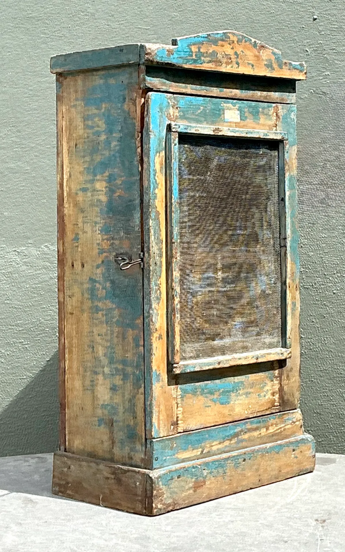 Vintage Rustic Painted Wood Cabinet — additional photo 2