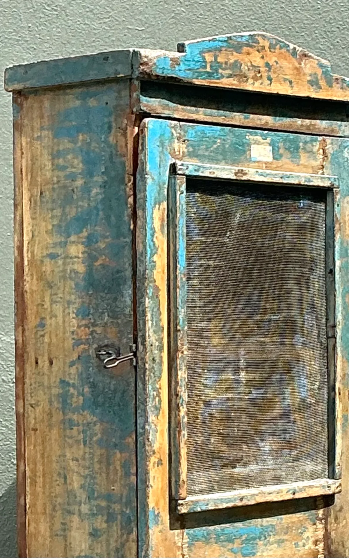 Vintage Rustic Painted Wood Cabinet — additional photo 6