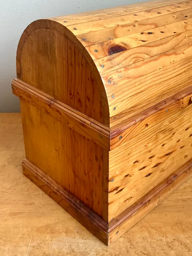 Vintage Wooden Treasure Chest Box — additional photo 6