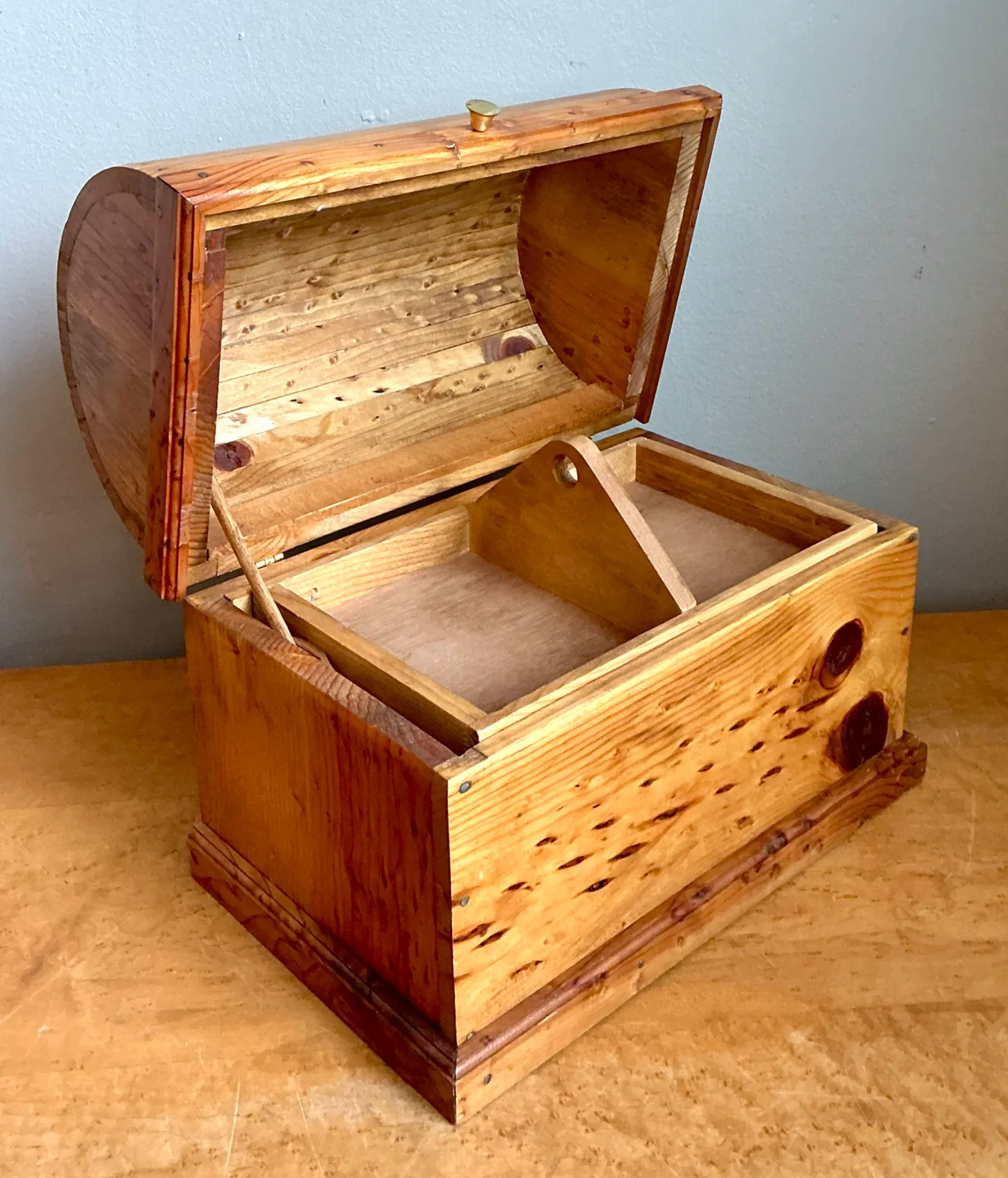 Vintage Wooden Treasure Chest Box — additional photo 2