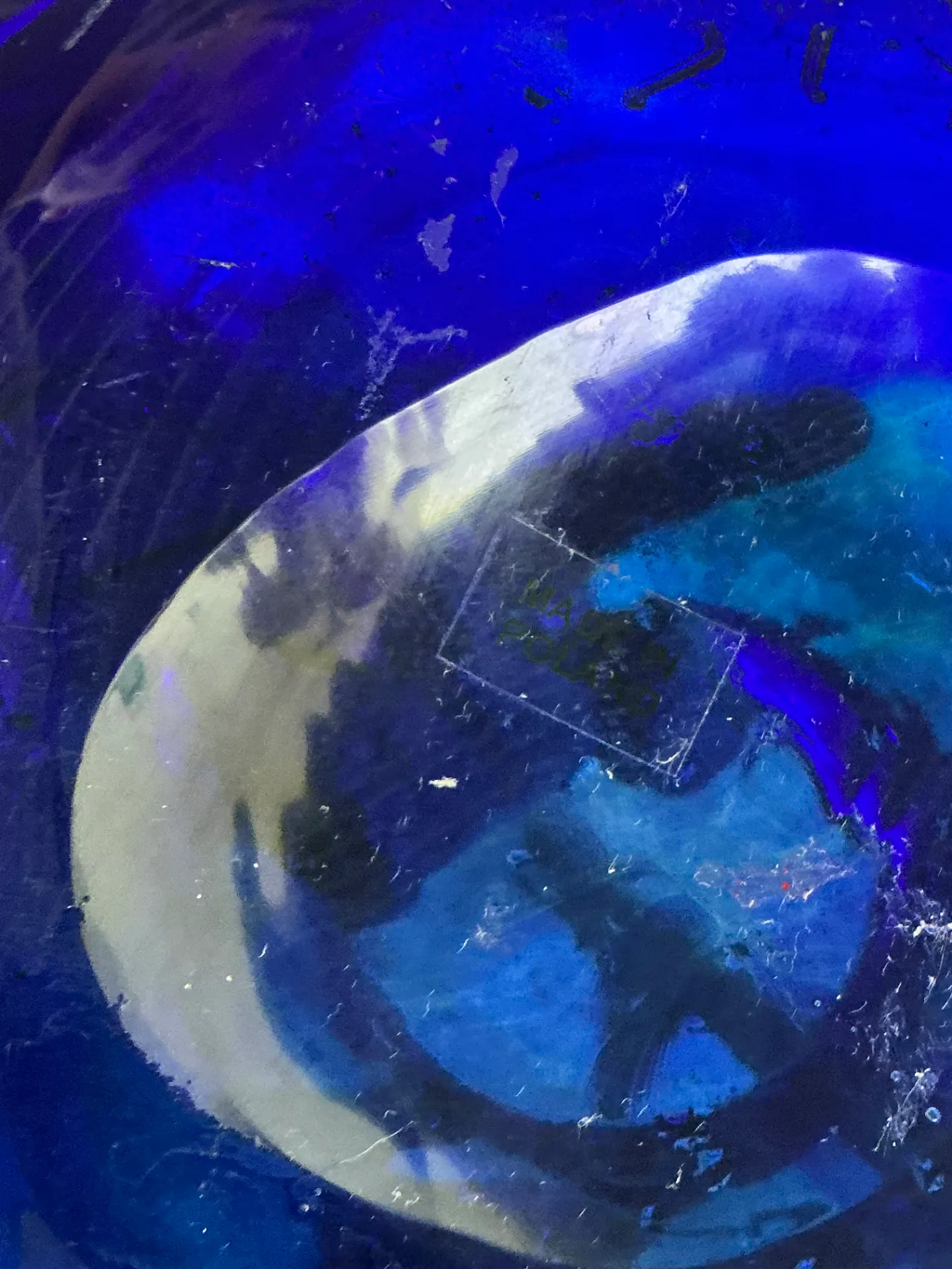 Vintage Blue and Green Glass Sphere Vase — additional photo 6