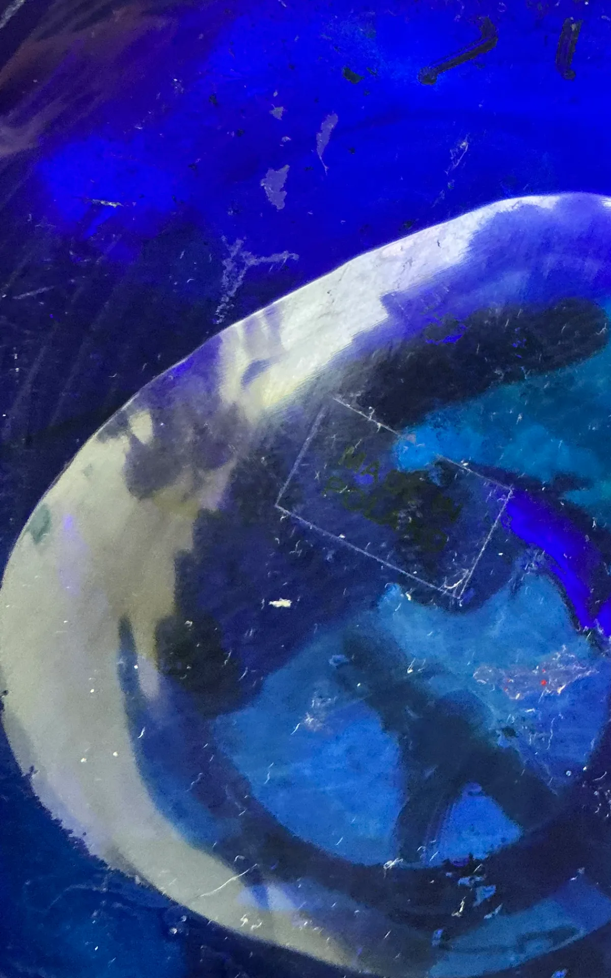 Vintage Blue and Green Glass Sphere Vase — additional photo 6