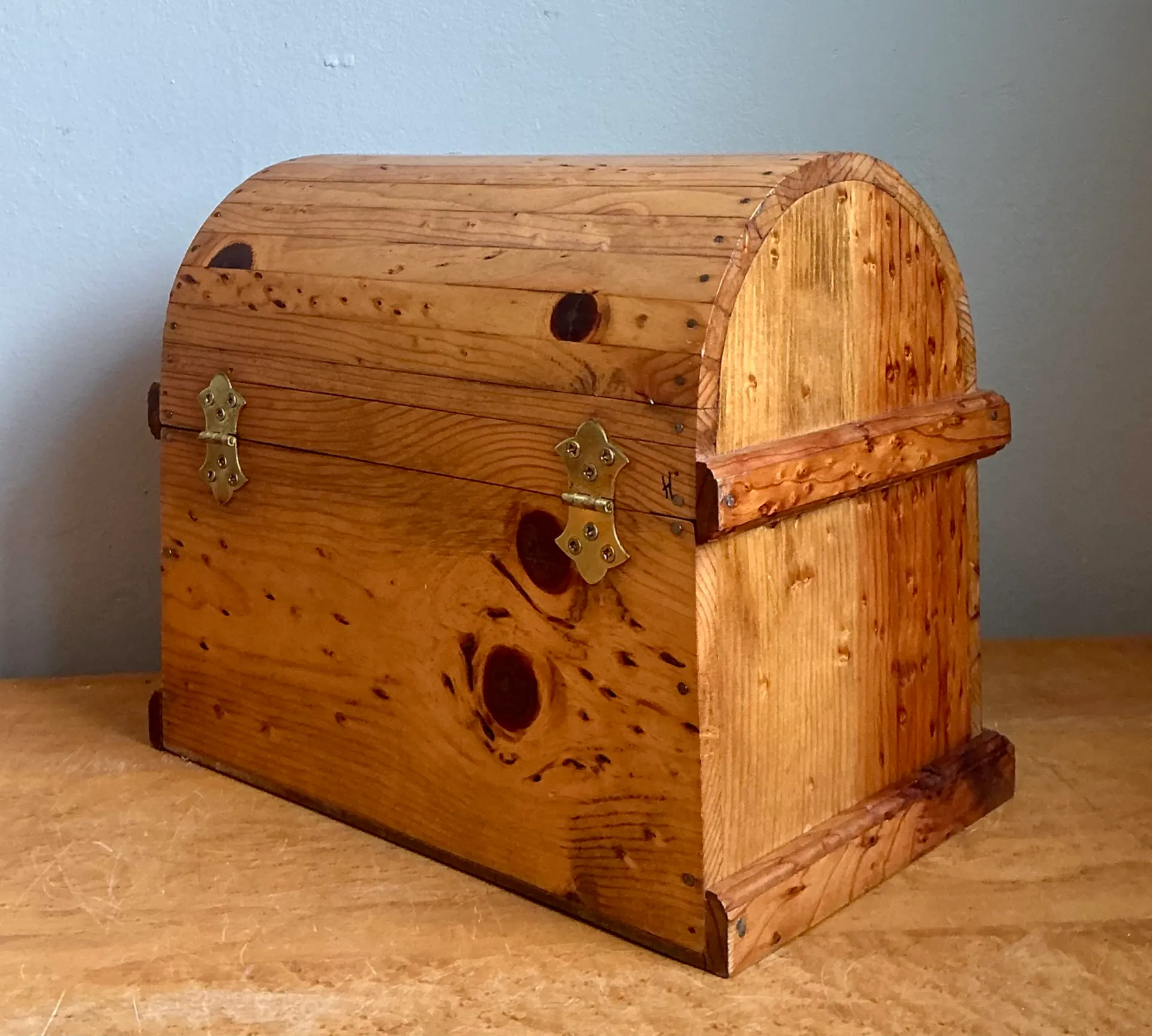 Vintage Wooden Treasure Chest Box — additional photo 7