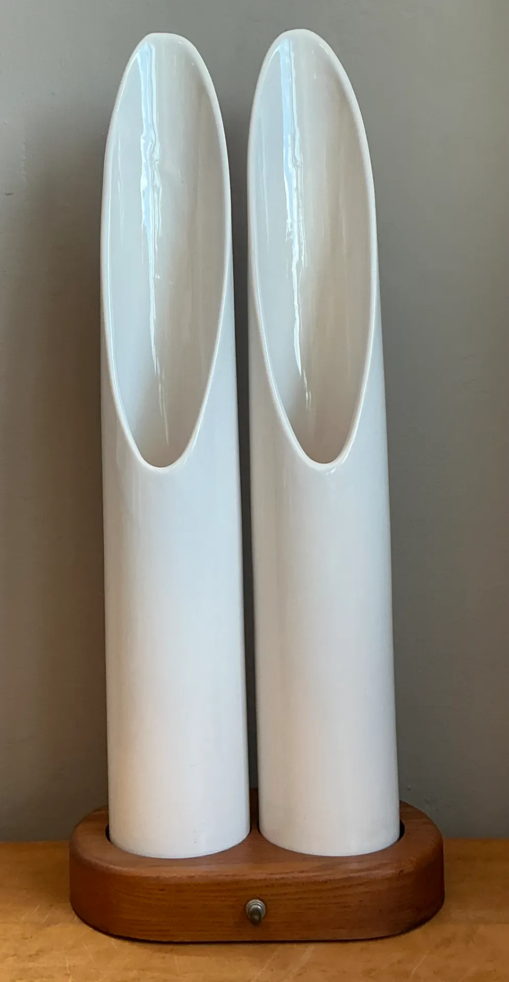 Vintage Modernist Ceramic Tube Lamp — additional photo 7