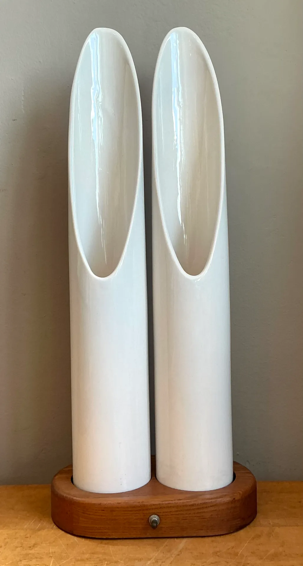 Vintage Modernist Ceramic Tube Lamp — additional photo 6