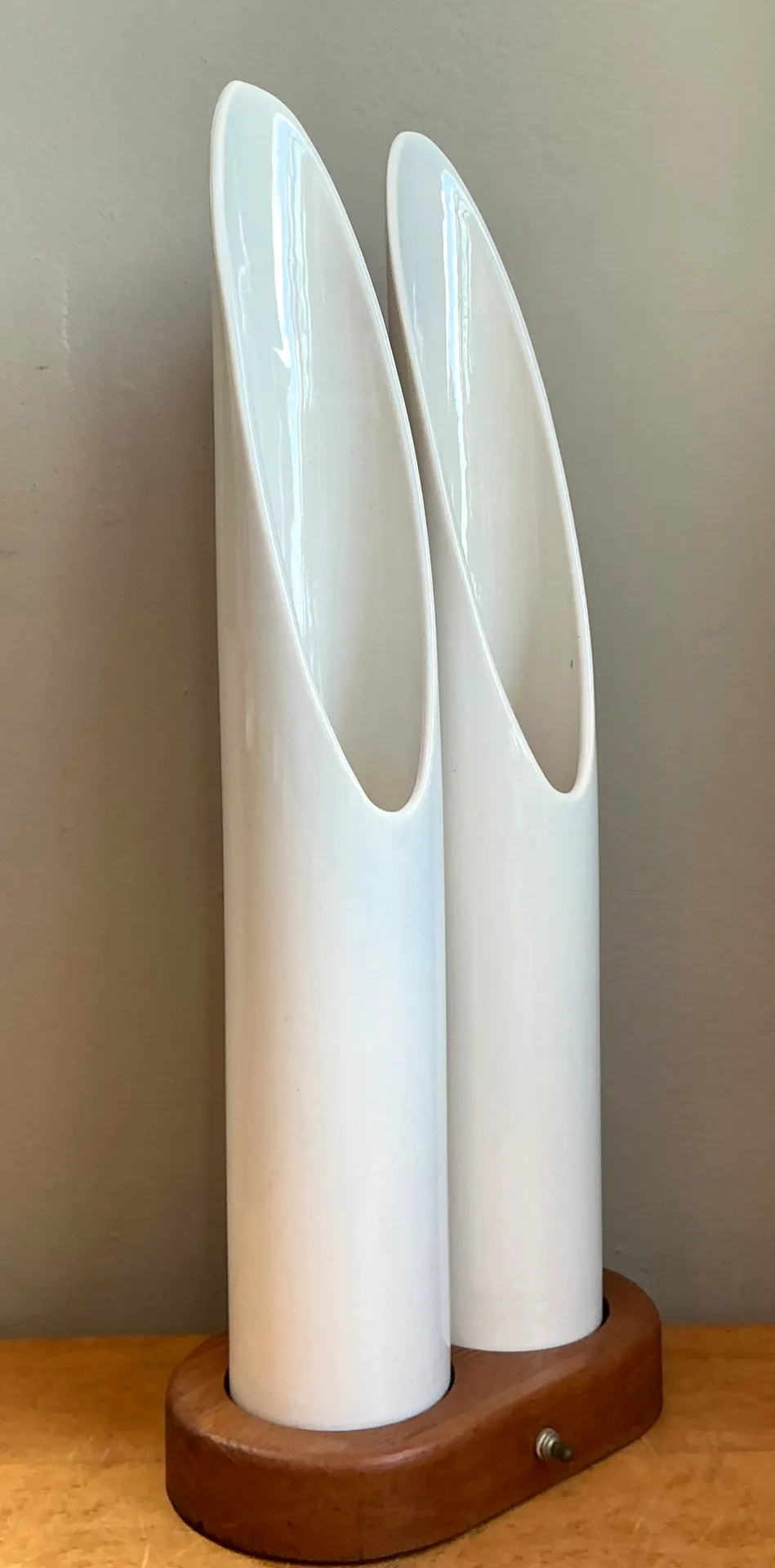 Vintage Modernist Ceramic Tube Lamp — additional photo 4