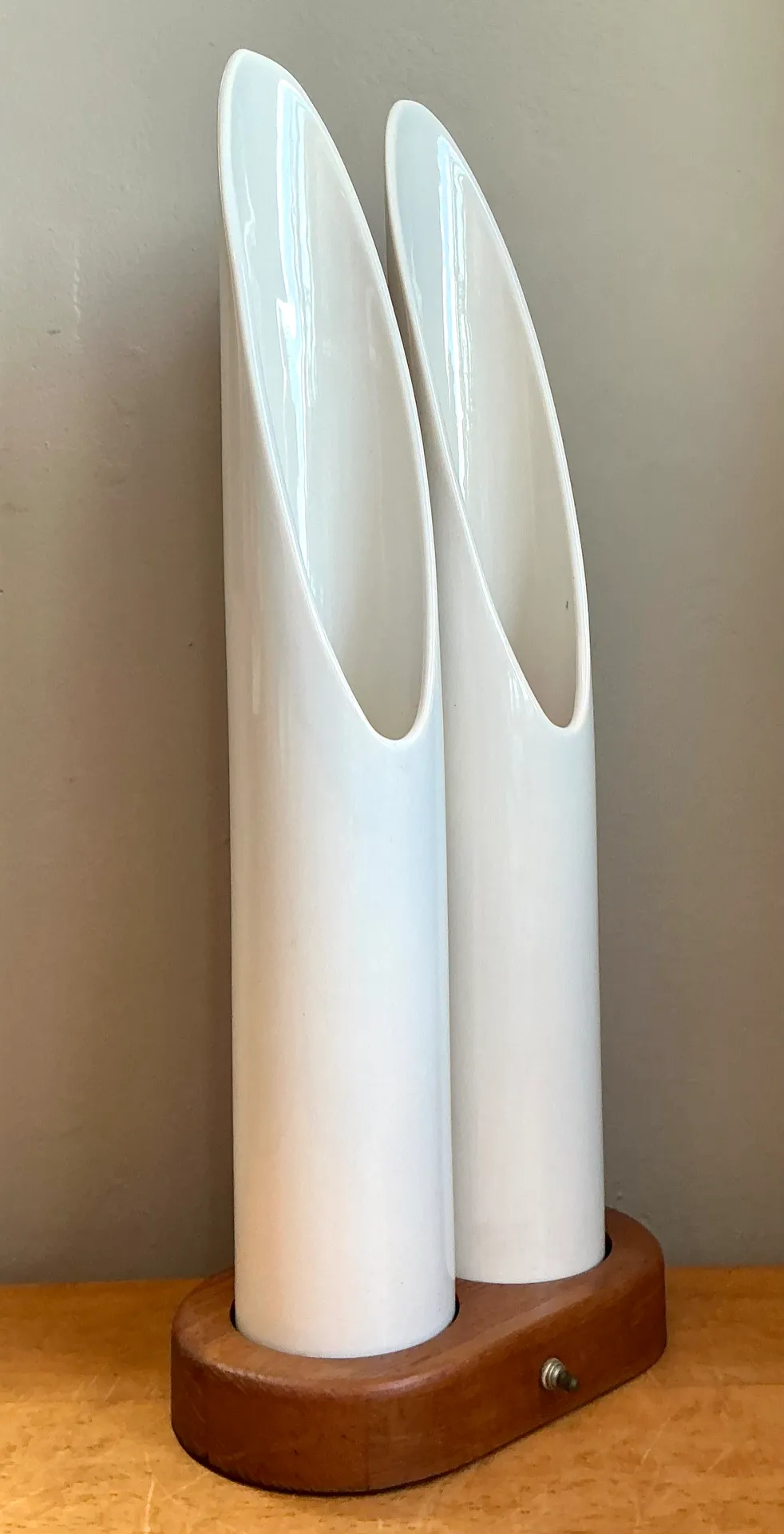 Vintage Modernist Ceramic Tube Lamp — additional photo 1