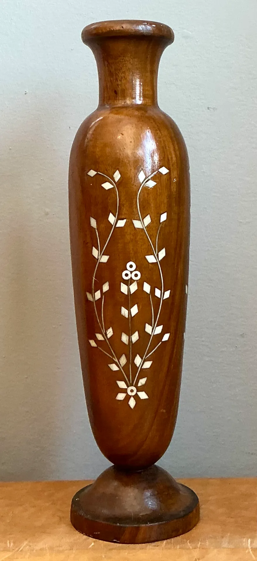 Vintage Mother of Pearl Inlay Vase — additional photo 2