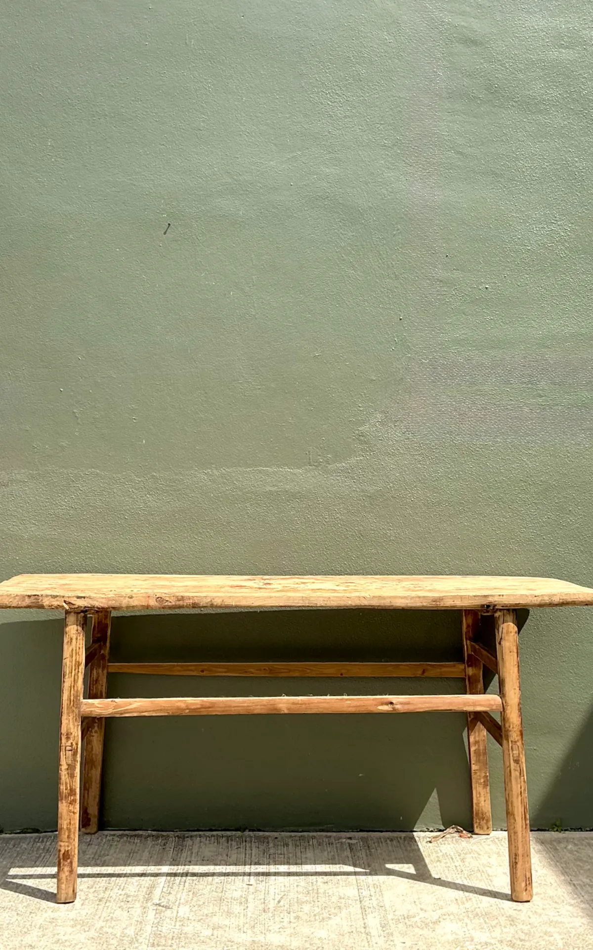 Vintage Rustic Wood Console Table — additional photo 3