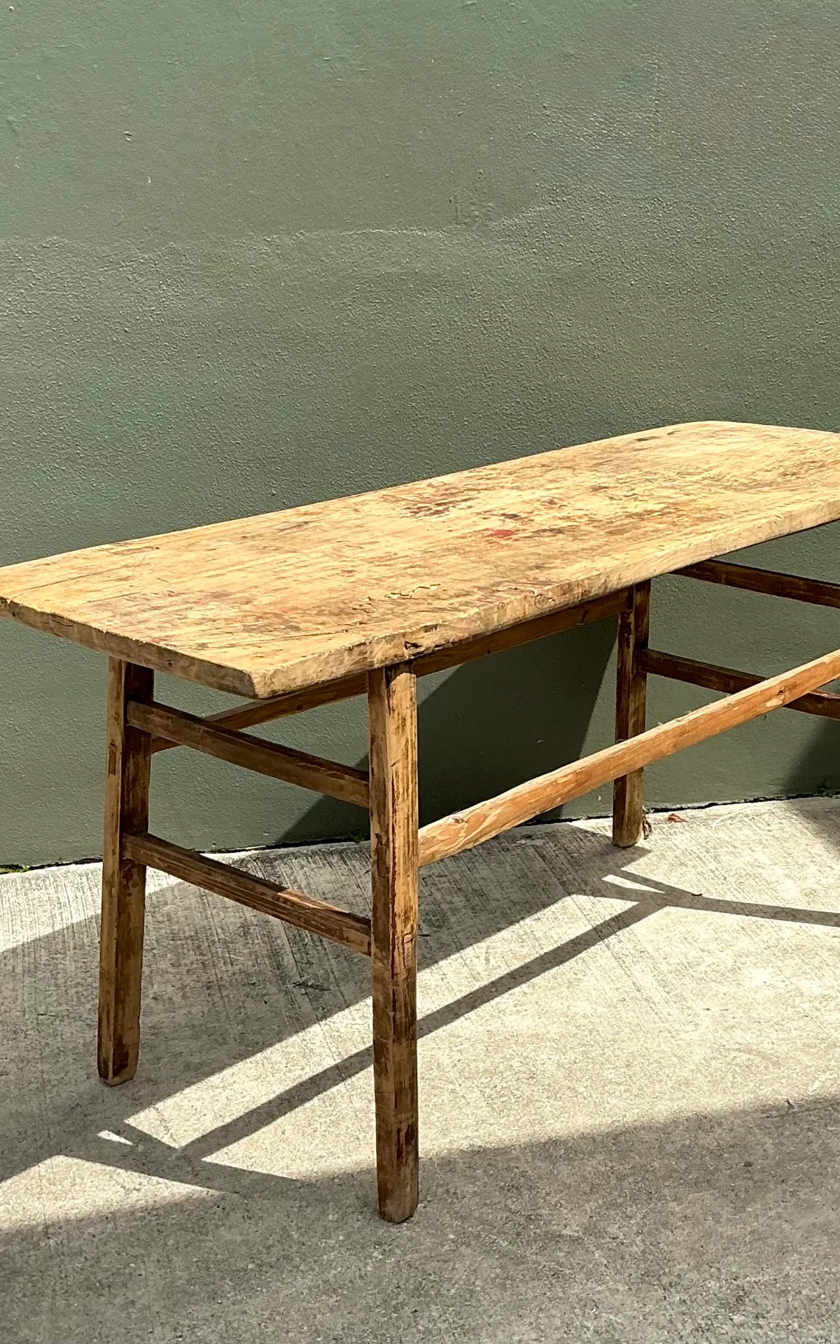 Vintage Rustic Wood Console Table — additional photo 7