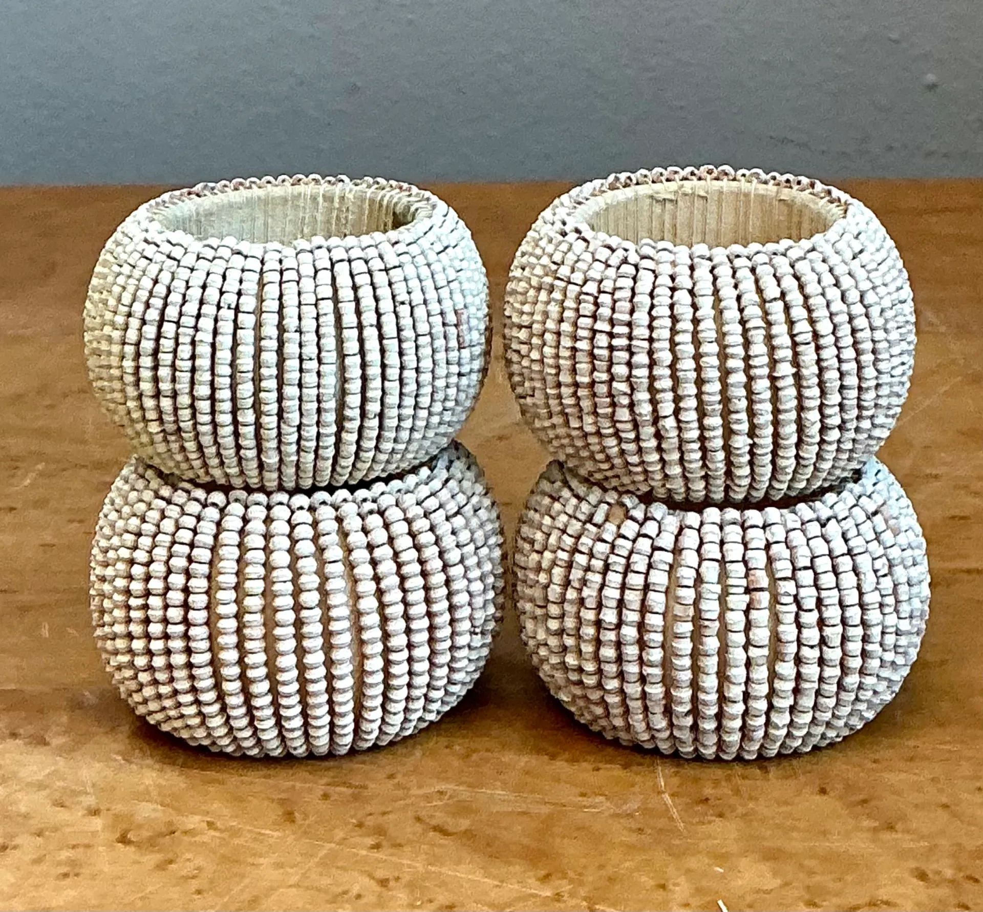 Vintage Beaded Napkin Rings - Set of 4 — additional photo 6