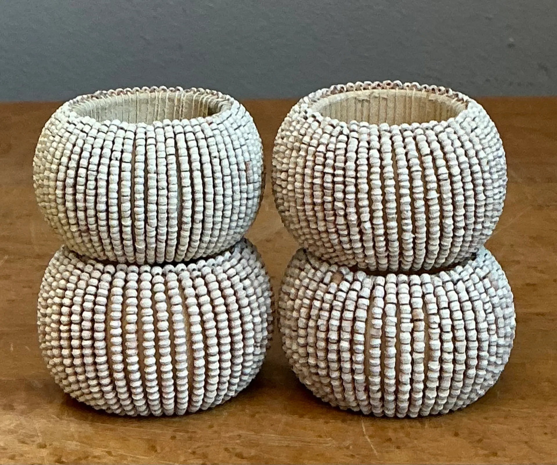 Vintage Beaded Napkin Rings - Set of 4 — additional photo 4