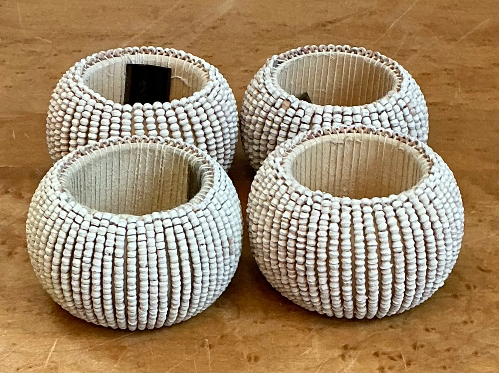 Vintage Beaded Napkin Rings - Set of 4 — additional photo 2